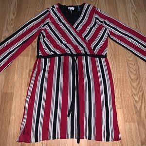 NWT striped drawstring waist dress